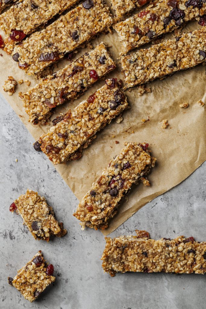 Barres tendres tempeh choco-fruits