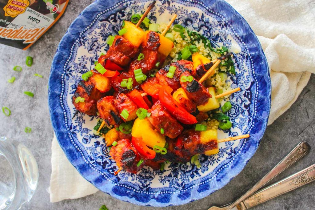 Brochettes de tempeh Hawaïenne